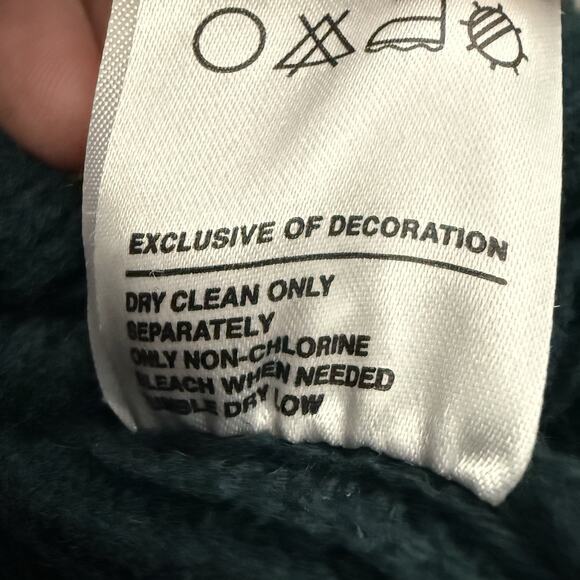 Trunk Project Cardigan Sweater Large Green Wool Jacket Oversized Varsity Classic - Picture 10 of 11